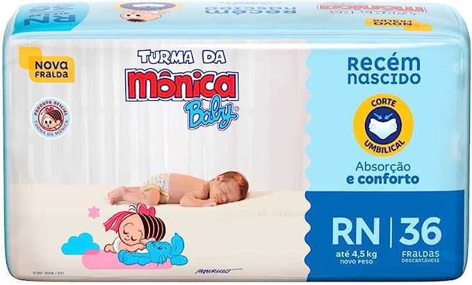 💛💜💚 Fralda Turma da Mônica Baby 💛💜💚