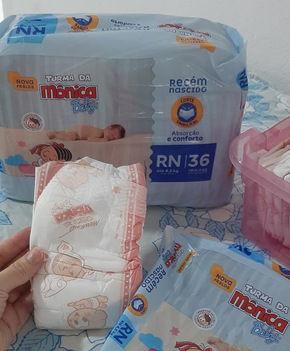 Fralda Turma da Mônica Baby Jumbo RN 36 Unidades