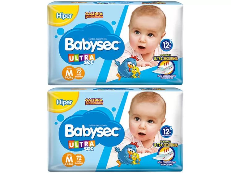 Fraldas Babysec Ultrasec Galinha Pintadinha 💛💜💚