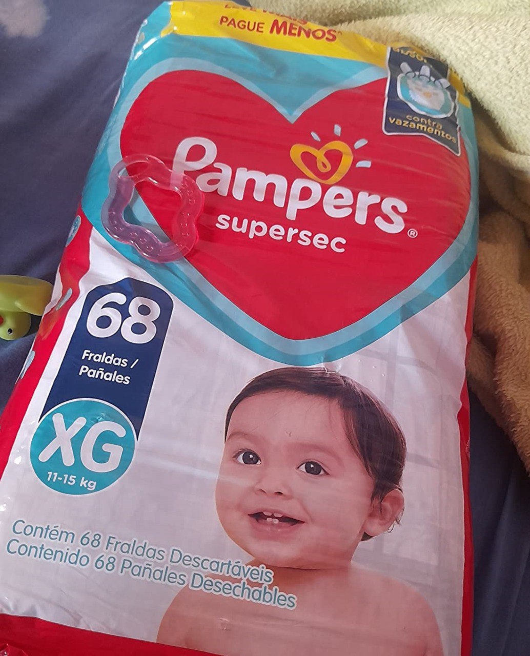 Fraldas Pampers Supersec Xg 68 Unidades Em Promoção No Mamãe Pechincha