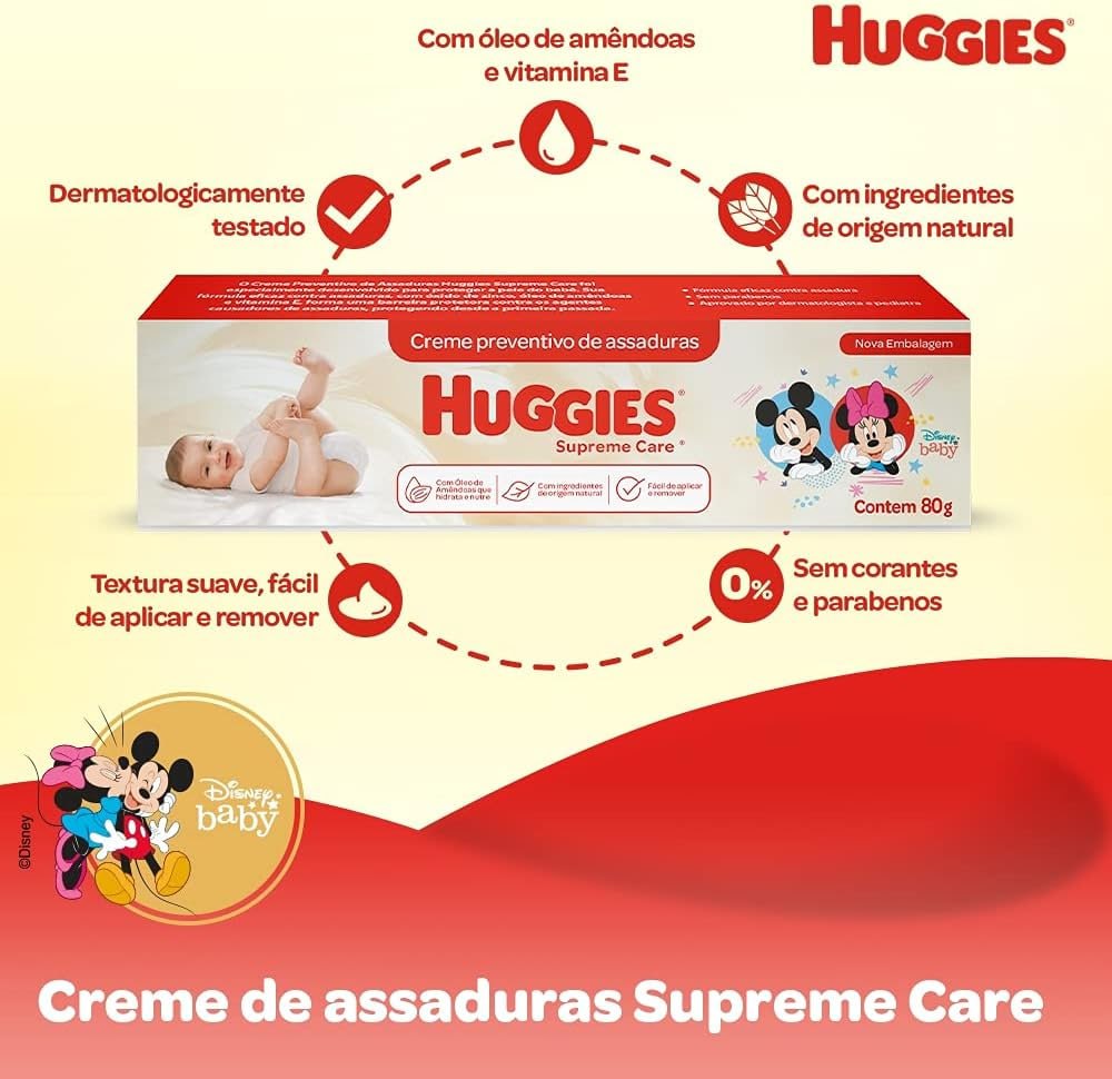 Huggies Supreme Care - Creme Preventivo de Assaduras, 80g