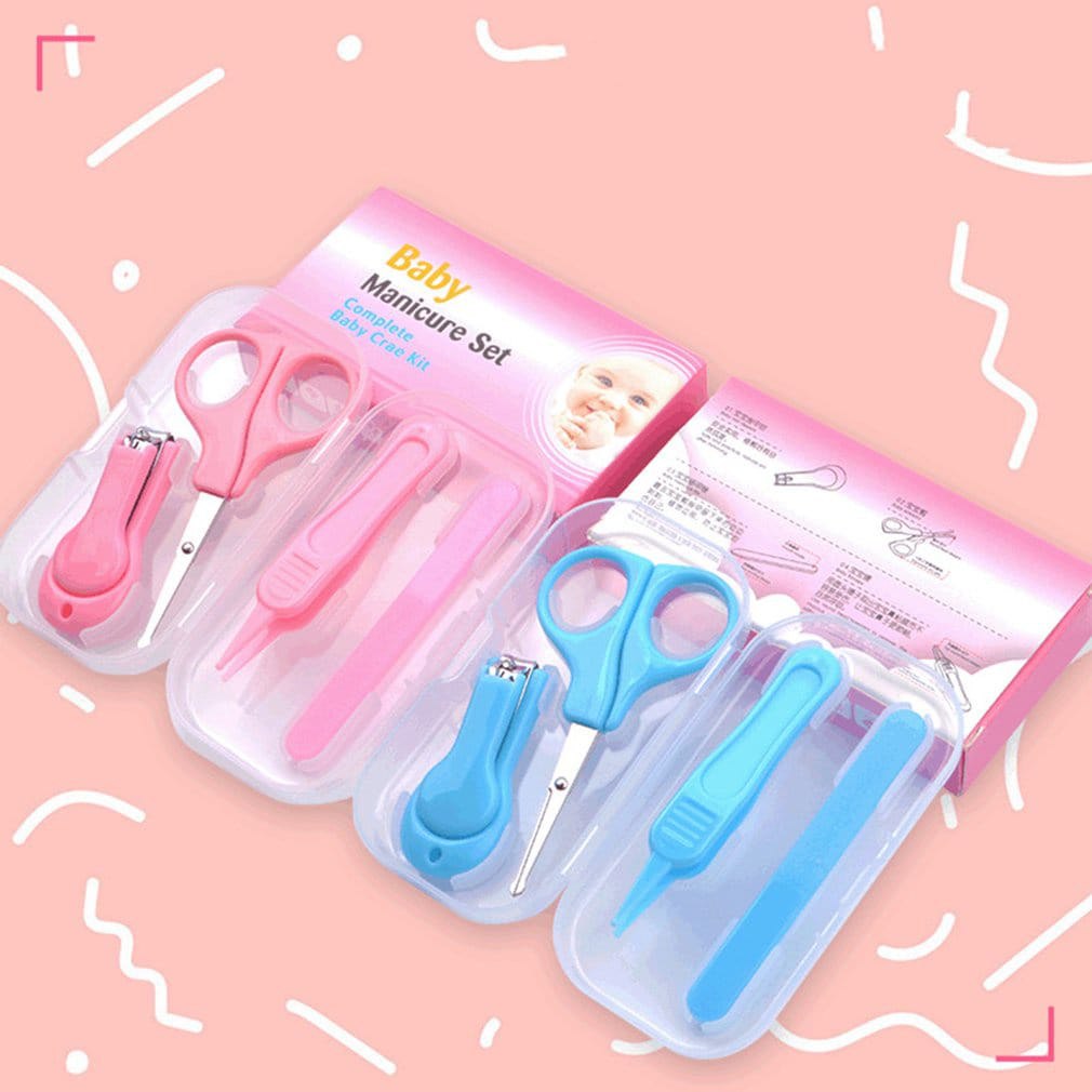 Kit Baby Cuidados Manicure e Higiene Tesoura Cortador e Lixa Unha