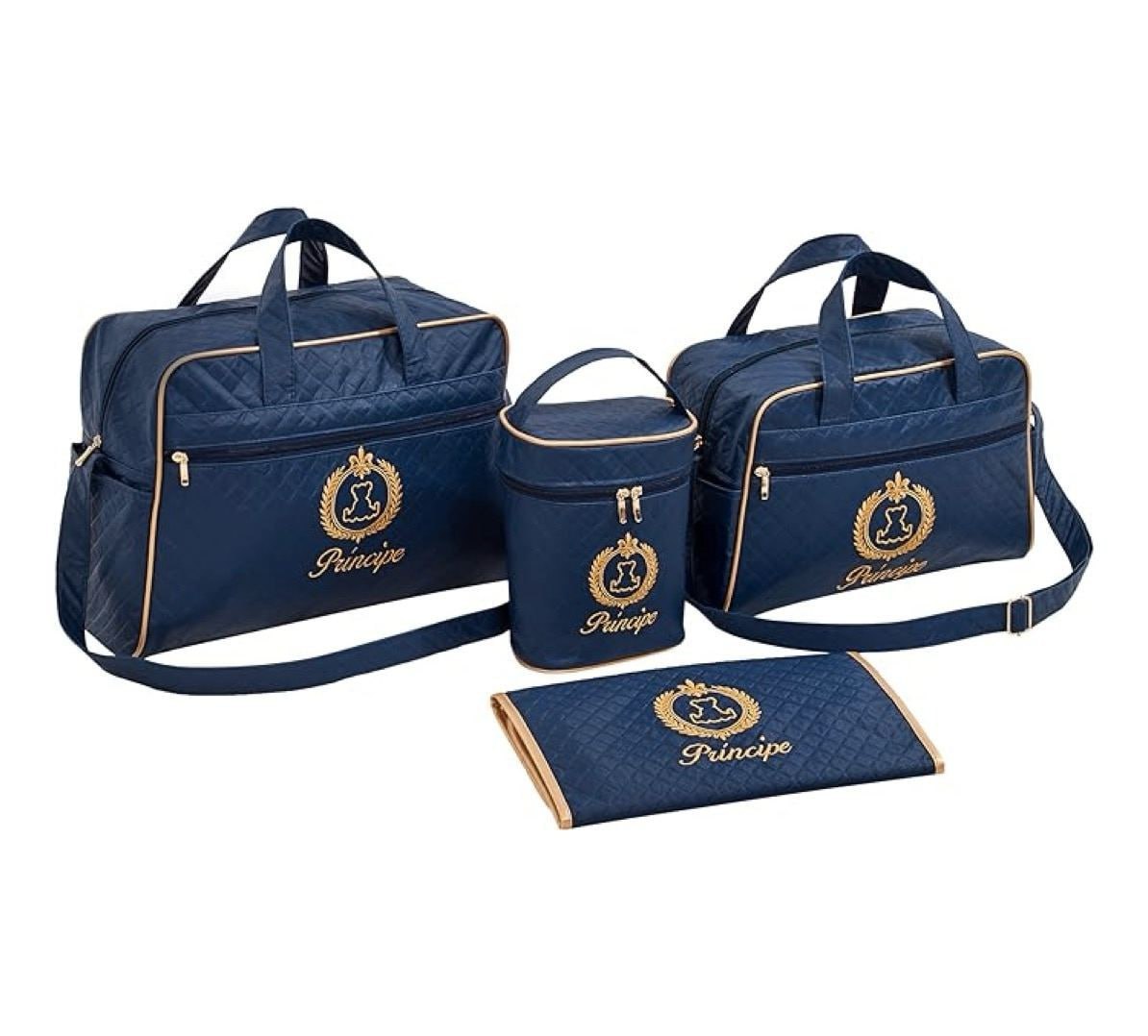 Kit Bolsa Bebê Saída Maternidade Menino Azul Marinho