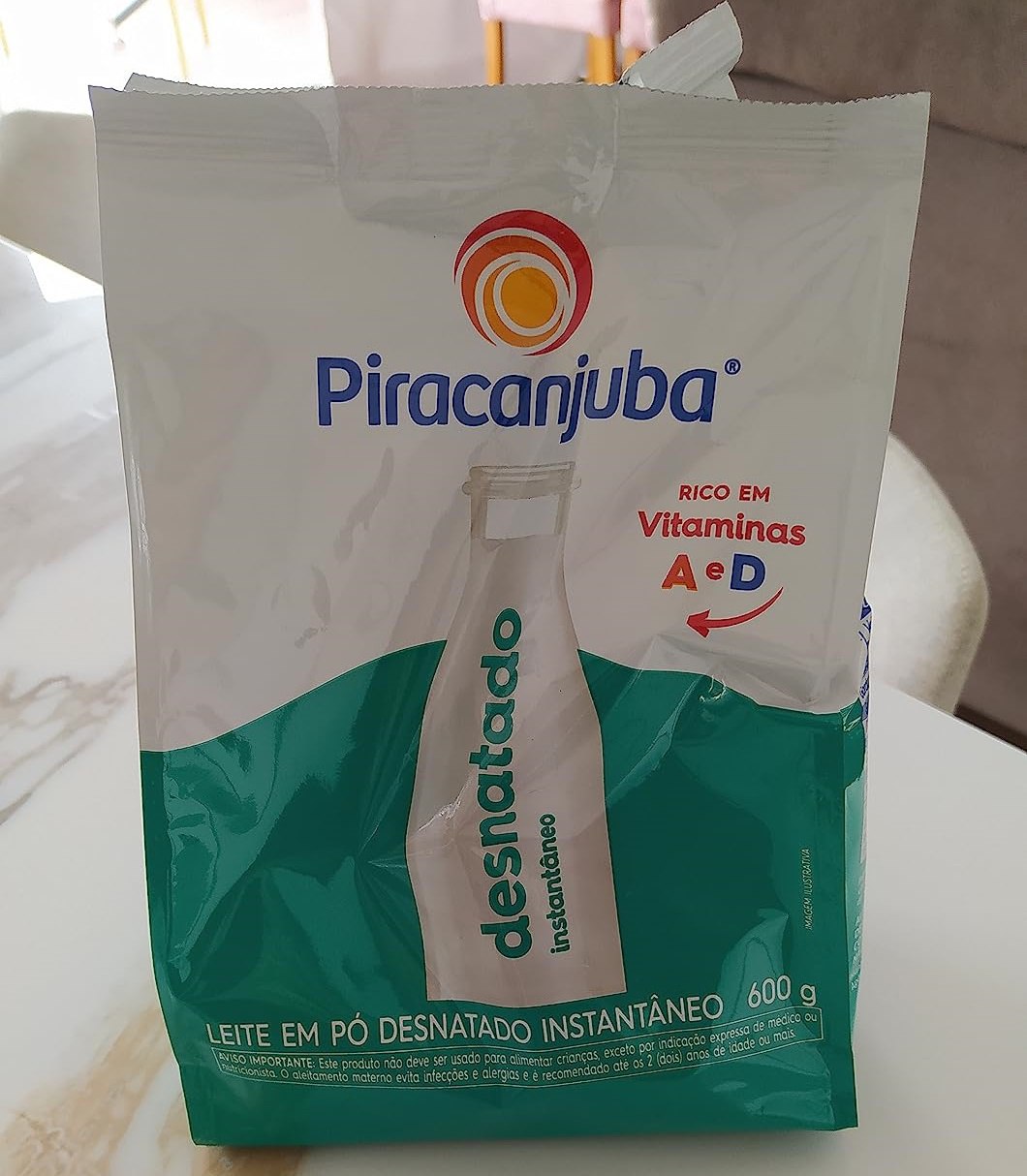 Leite Pó Desnatado Instântaneo Piracanjuba 600g