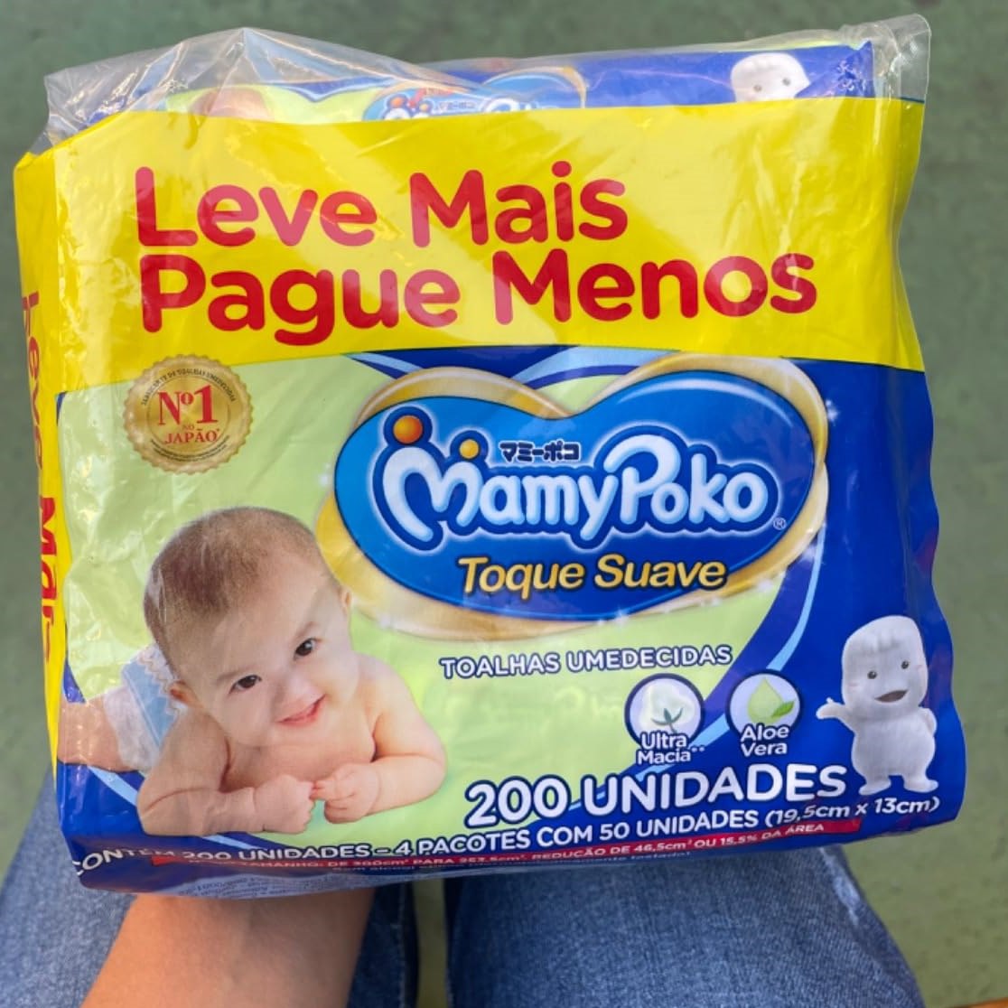 Lenço Infantil Mamypoko Com 200 Toque Suave, MAMYPOKO, Branco, 200 Unidades