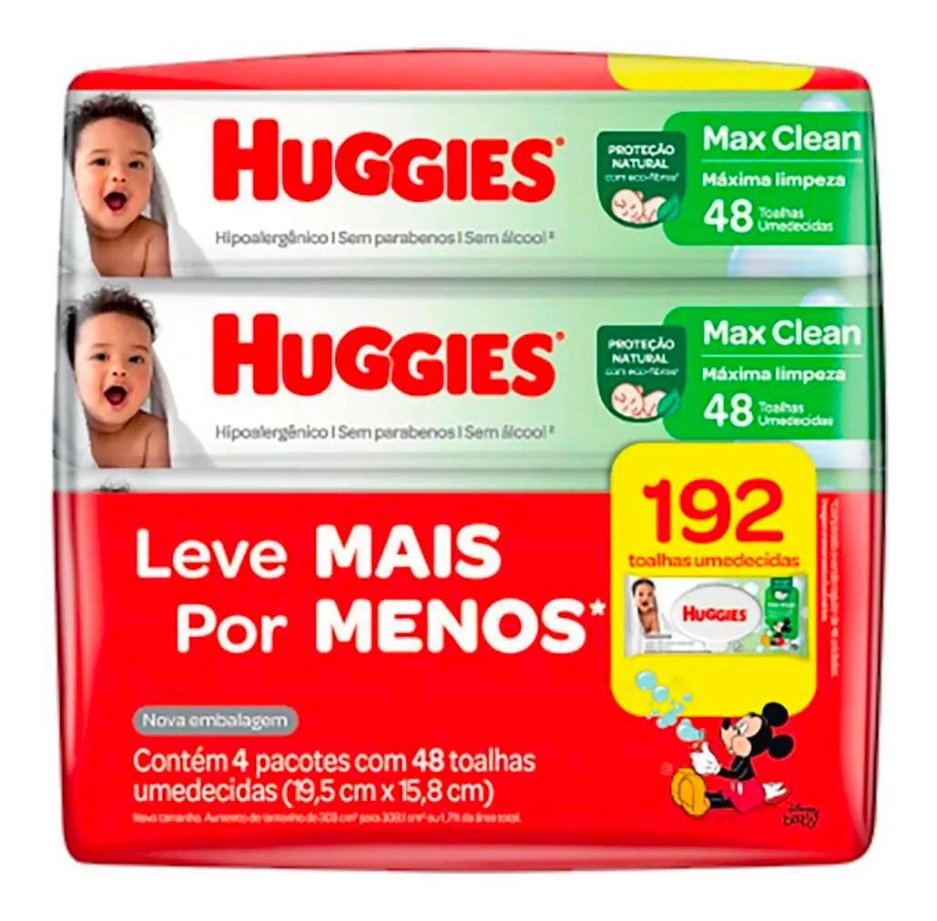 Lenços Umedecidos Huggies Max Clean