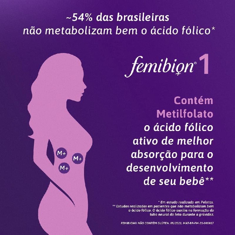 MENOR PREÇO! Multivitamínico Femibion 1 Planejamento e Início da Gravidez 28 Comprimidos