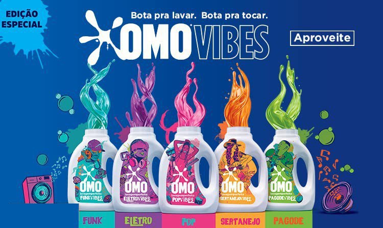 Omo Lavagem Perfeita Edição Especial  Vibes 1l