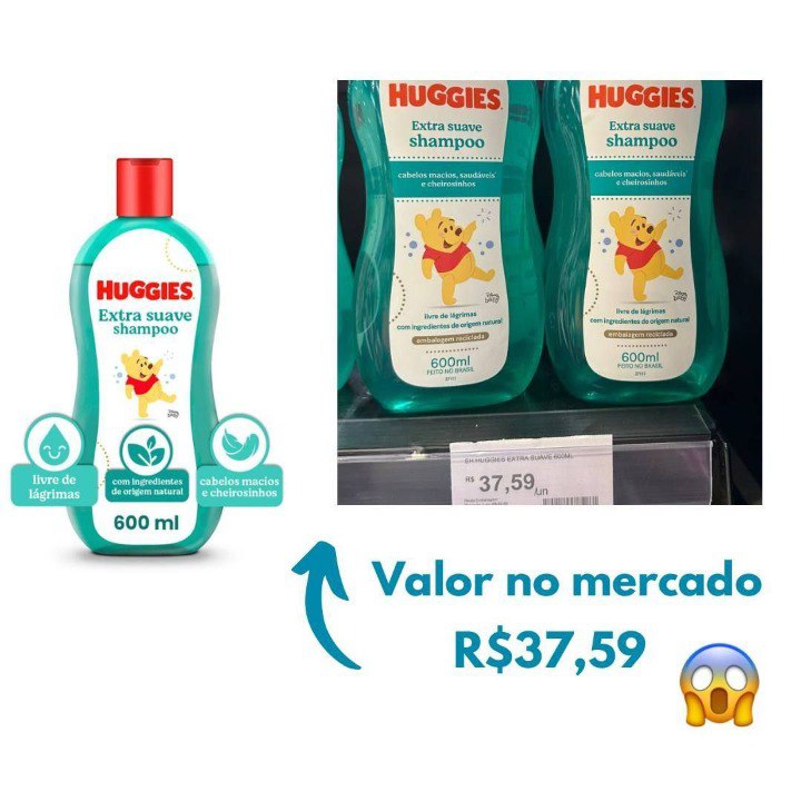 Shampoo Infantil Huggies Extra Suave - 600ml