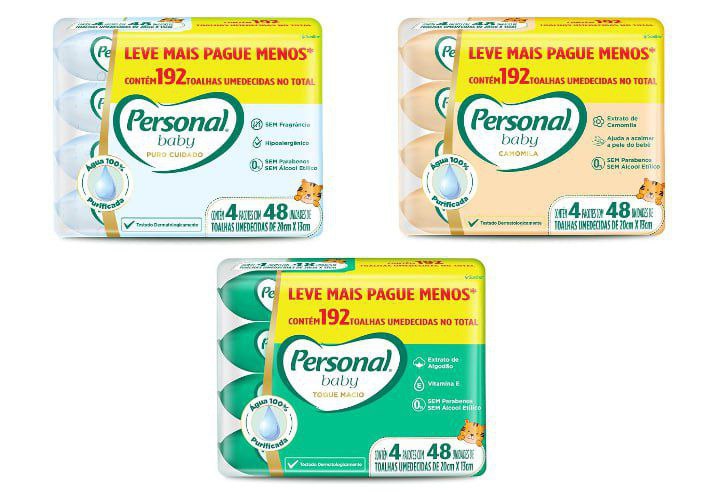 TOALHA UMEDECIDA PERSONAL BABY  PROMOPACK