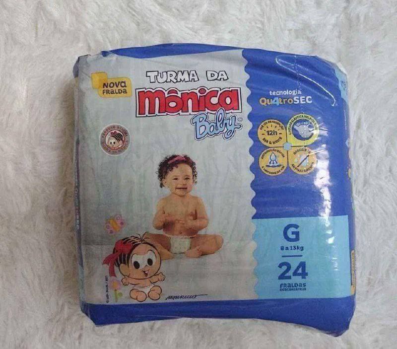 Turma da Mônica Baby - Fralda Jumbo G, 24 Unidades