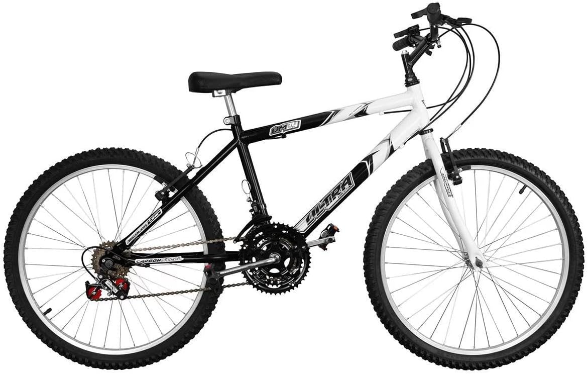 ULTRA BIKE Bicolor Feminina Aro 26,18 Marchas Preto/Branco