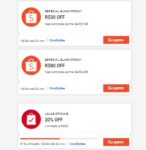 ◾️⬛️BLACK FRIDAY na Shopee, CUPONS RENOVADOS!!