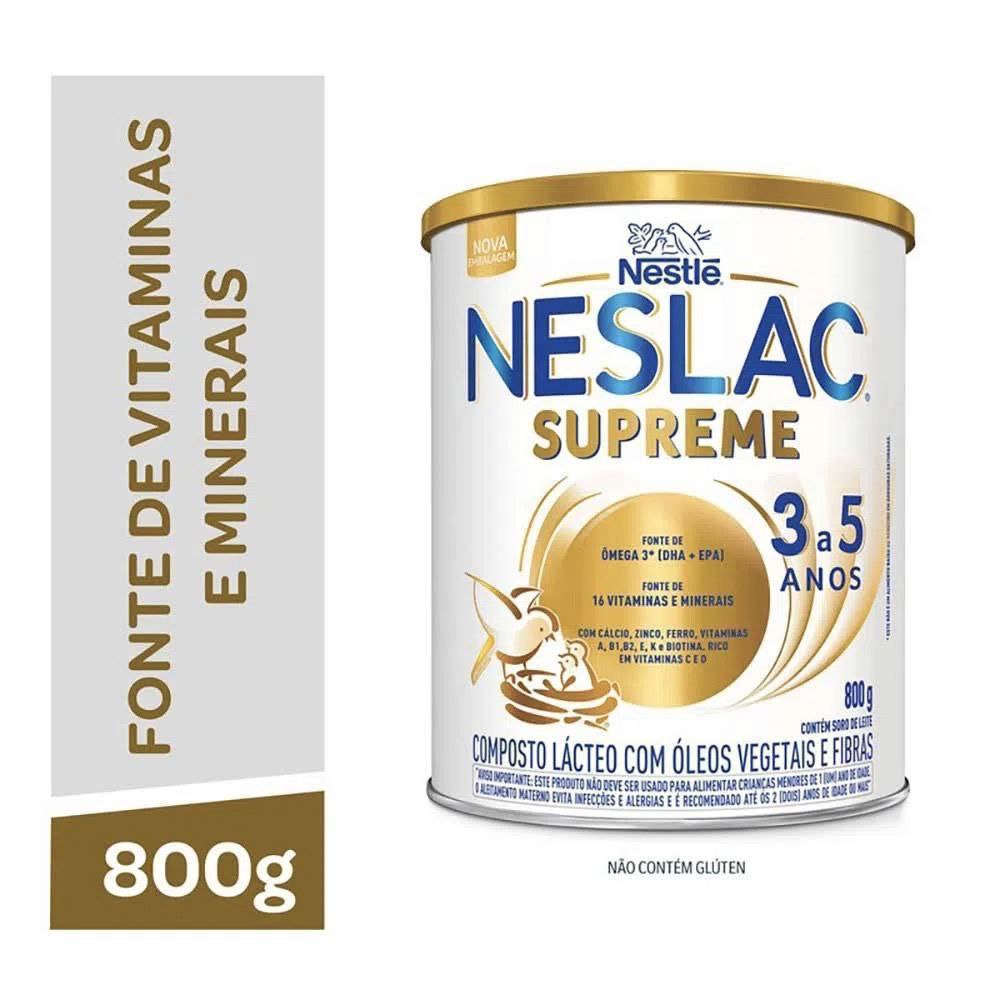 Composto Lácteo Nestlé Neslac Supreme Lata 800g