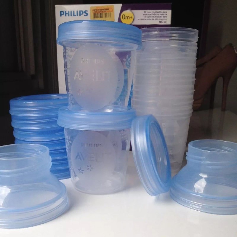 Copos para Armazenamento de Leite Materno 180 ml Philips Avent, 10 peças