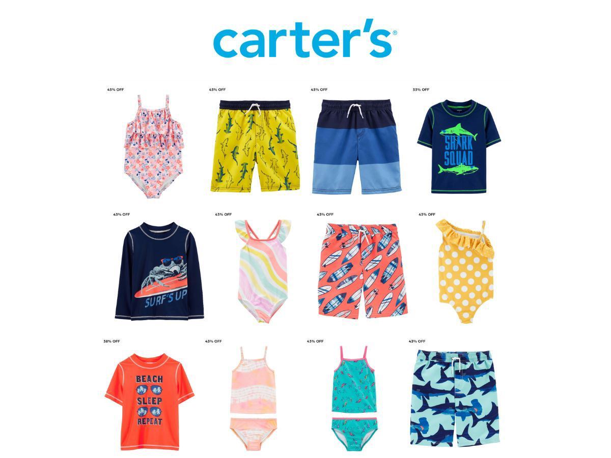 Corre! Até 70% off em Roupas de Praia Carters 😱