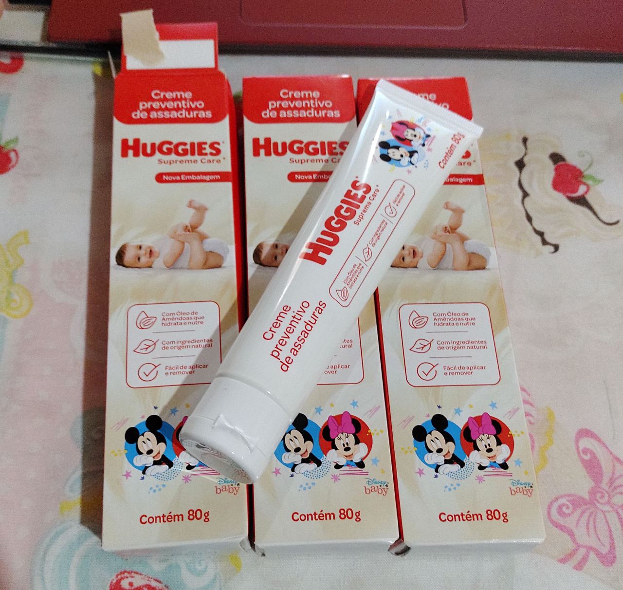 Cremes de Assaduras Huggies Supreme Care - Kit com 3 unidades de 80g
