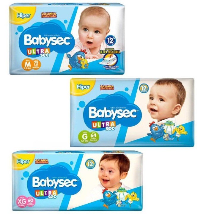 Fralda Babysec Ultrasec Galinha Pintadinha