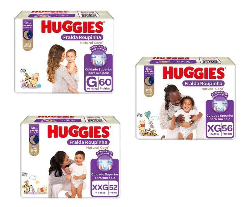 Fralda Huggies Natural Care Roupinha Hiper