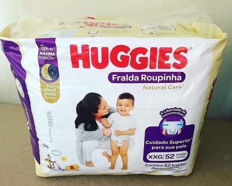 Fralda Huggies NATURAL CARE ROUPINHA XXG 52 unidades