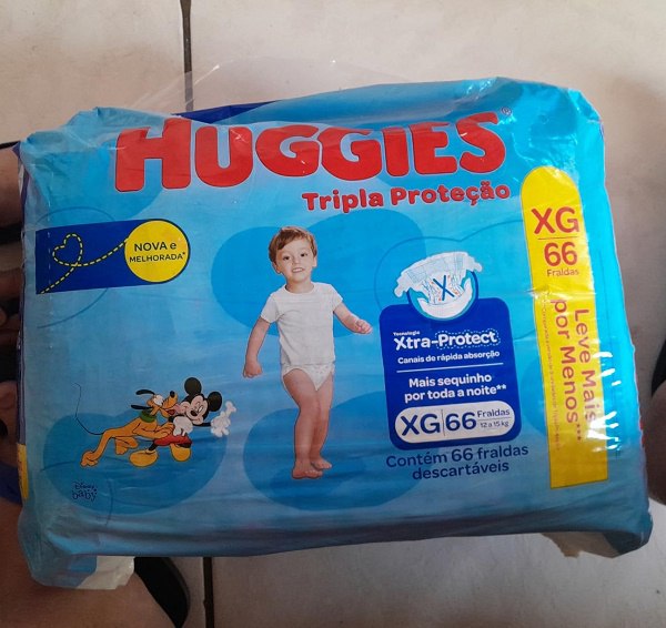 Fralda Huggies Tripla Proteção XG - 66 un