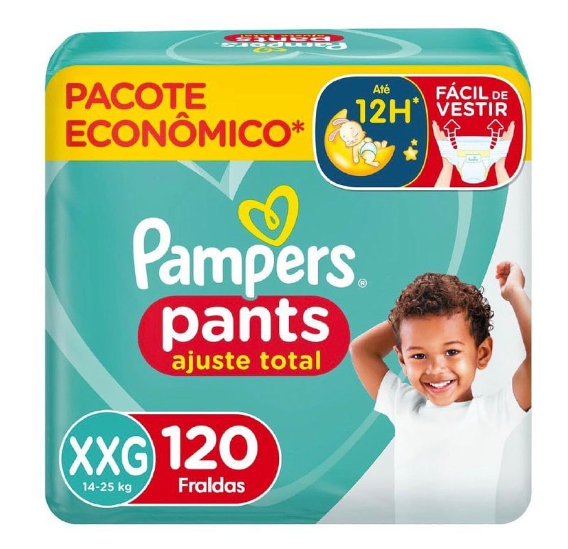 Fralda Pampers Ajuste Total XXG 120 unidades