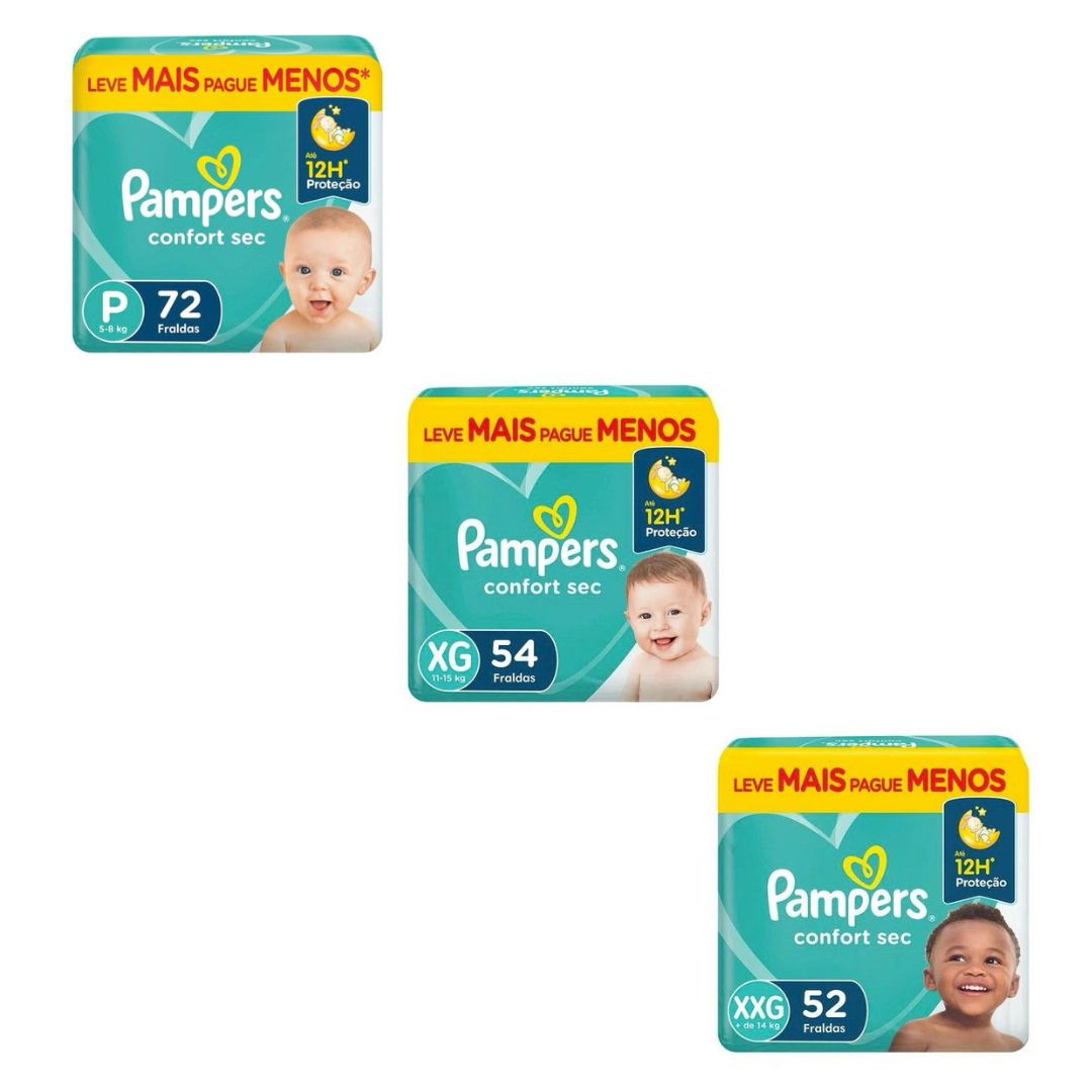Fralda Pampers Confort Sec