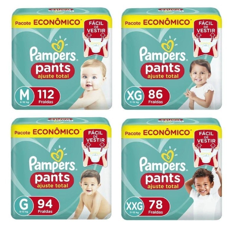 Fralda Pampers Pants Ajuste Total