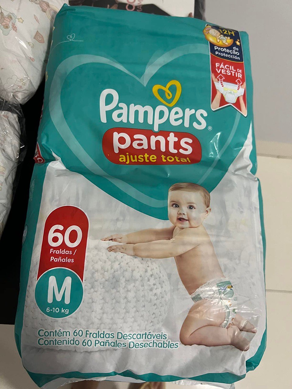 Fralda Pampers Pants Ajuste Total M 60 Unidades
