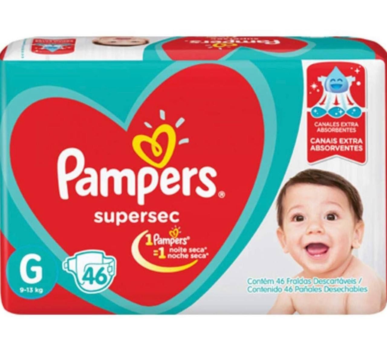 Fralda Pampers Supersec G com 46