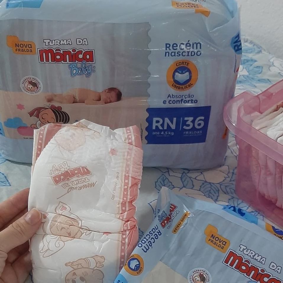 Fralda Turma da Mônica Baby RN 36 Unidades
