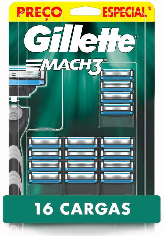 Gillette Mach3 - Refil Para Barbear, 16 Unidades