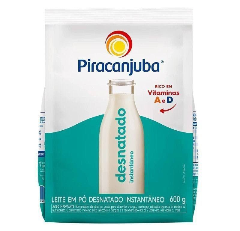 Leite Pó Desnatado Instântaneo Piracanjuba Pouch 600g