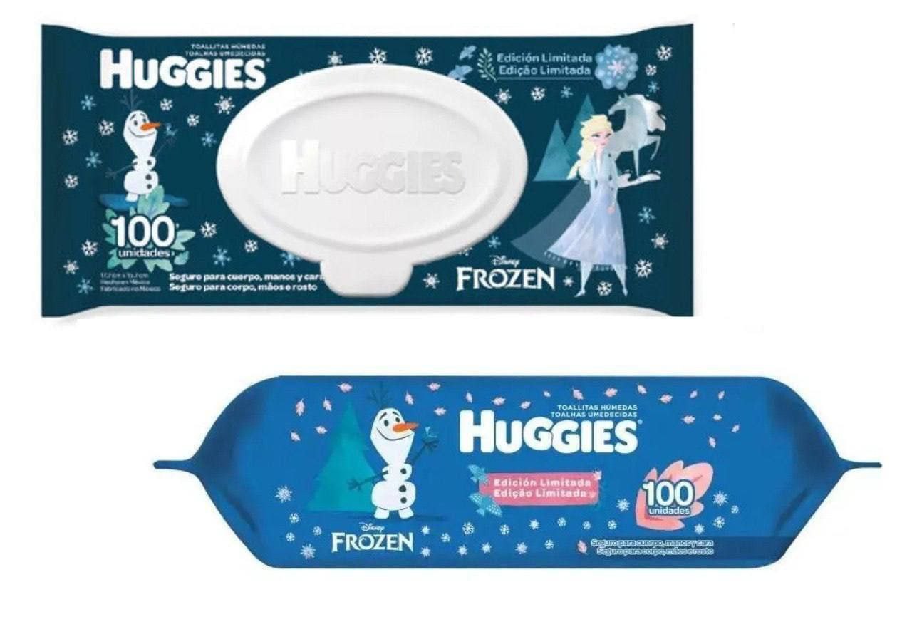 Lenço Umedecido Huggies Frozen Ed. Limitada, 100 unidades