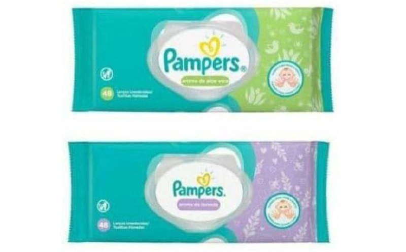 Lenço Umedecido Pampers com 48 unidades