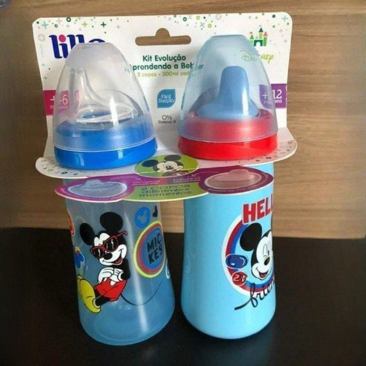 Pack 2 Copos Colors Disney - Lillo, Azul