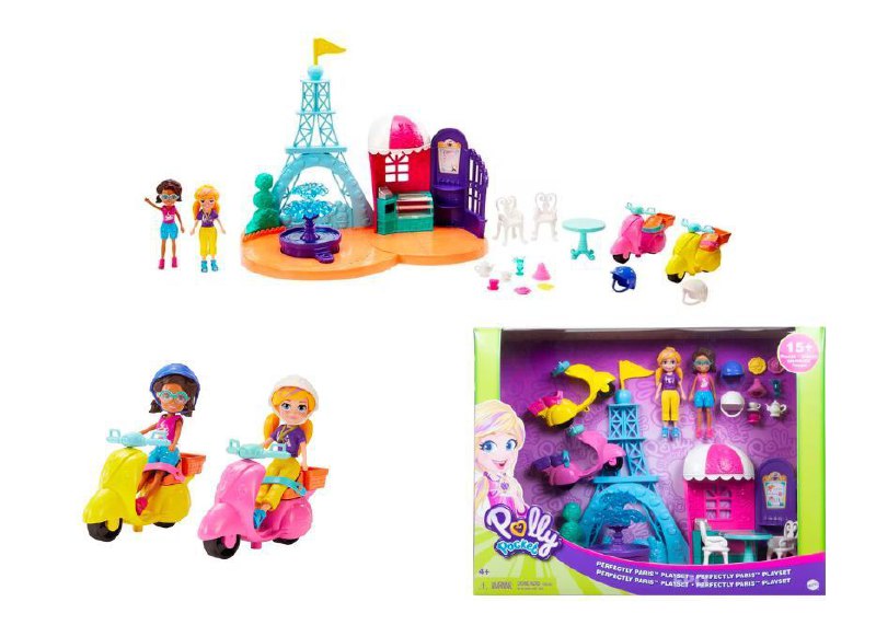 Playset Polly Pocket Perfeitamente Paris GKL61 Mattel