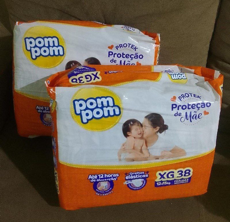 Pom Pom Derma Protek - Fralda, Mega XG, 38 Unidades