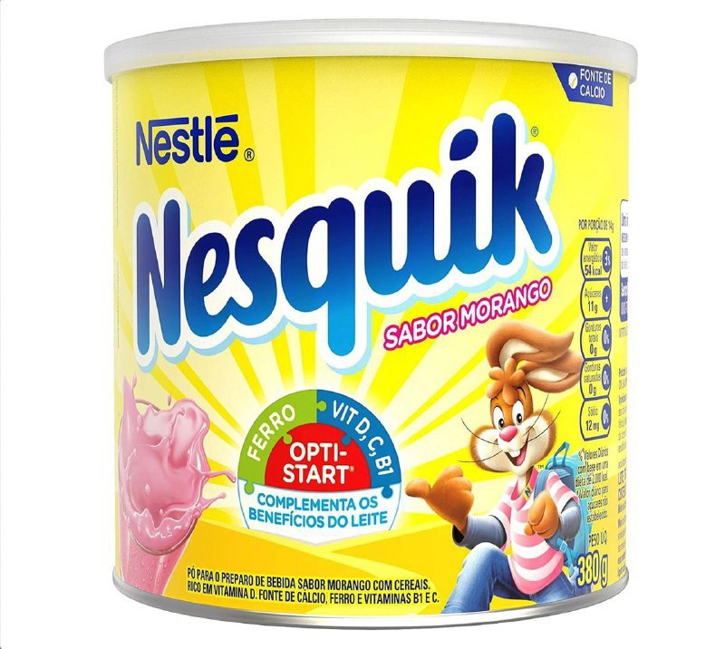 Achocolatado em Pó, Morango, Nesquik, 380g