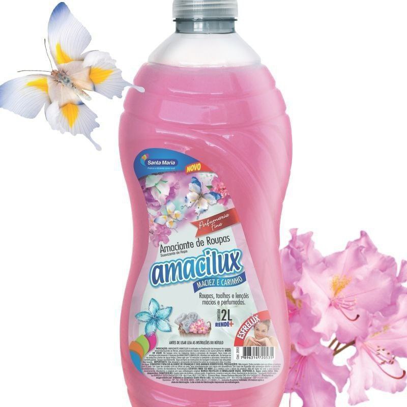 Amaciante Amacilux Maciez e Carinho, SANTA MARIA, 2L (Rosa)