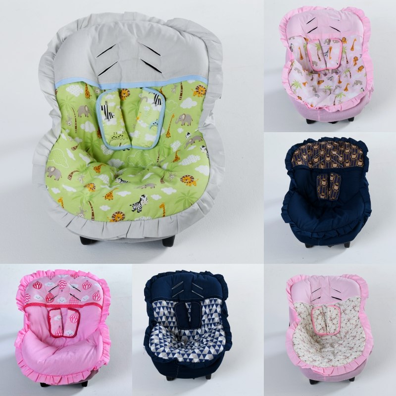 Capa de Bebê Conforto Acolchoada + Protetores de Cinto Várias Estampas Menino/Menina