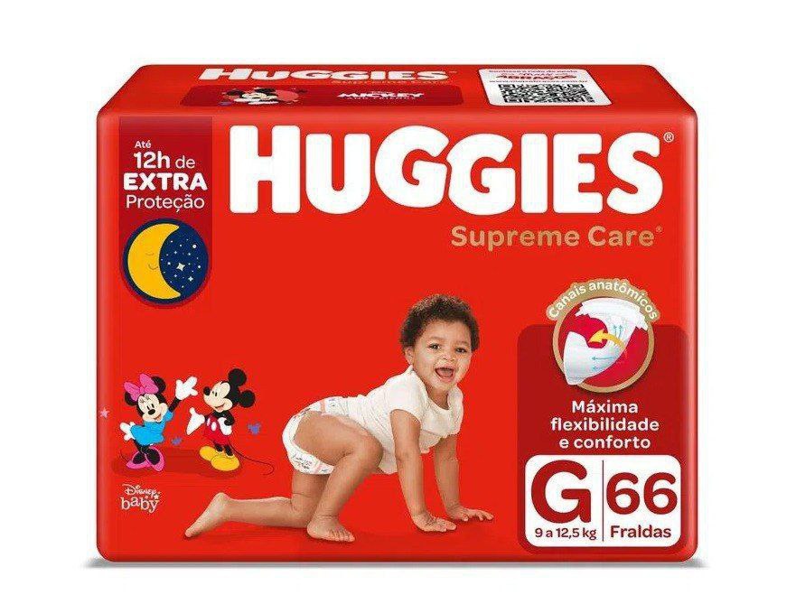 Fralda Huggies Supreme Care Hiper Tamanho G Com 66 Unidades