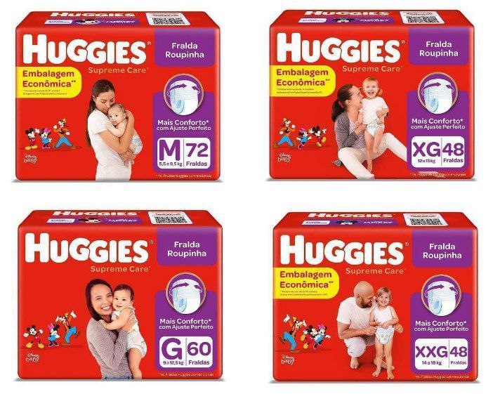Fralda Huggies Supreme Care Roupinha