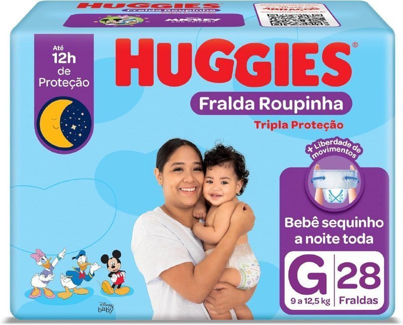 Fralda Huggies Tripla Proteção Roupinha G 28 unidades