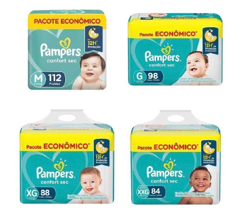 Fralda Pampers Confort Sec