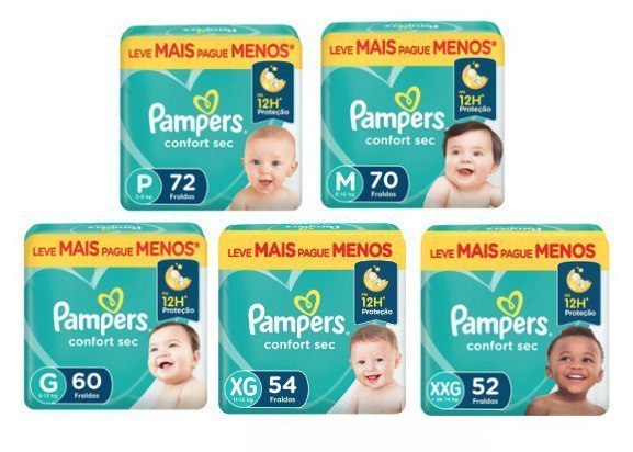 Fralda Pampers Confort Sec