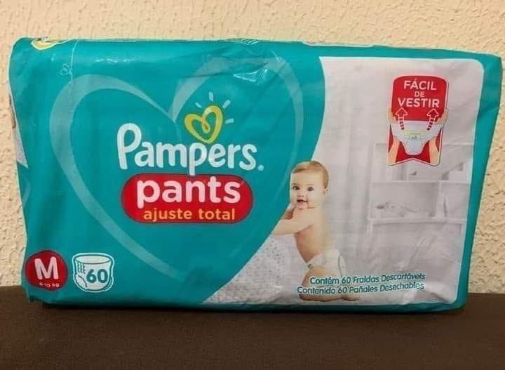 Fralda Pampers Pants Ajuste Total M 60 unidades