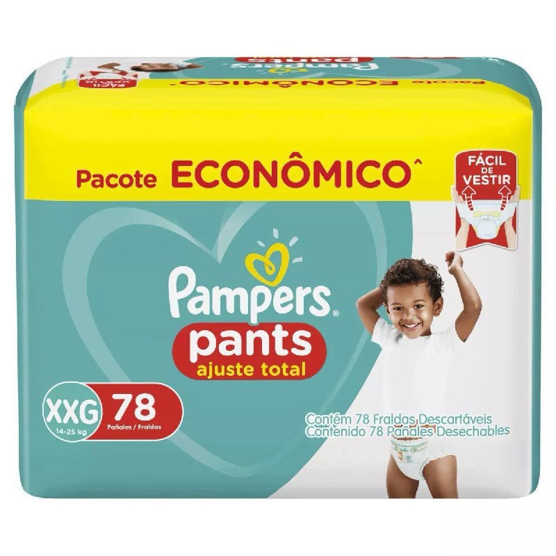 Fralda Pampers Pants Ajuste Total XXG 78 unidades