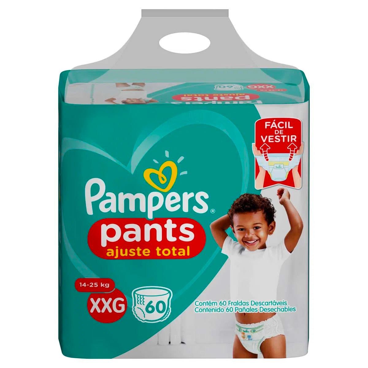 Fralda Pampers Pants Ajuste Total Xxg Com 60 Unidades Em Promoção No