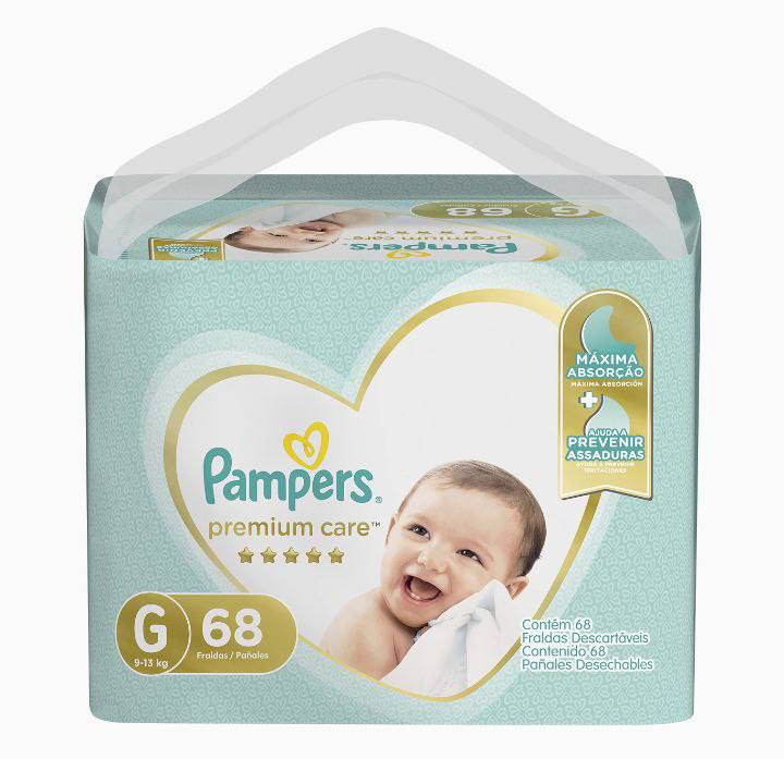 Fralda Pampers Premium Care G 68 Unidades Em Promoção No Mamãe Pechincha